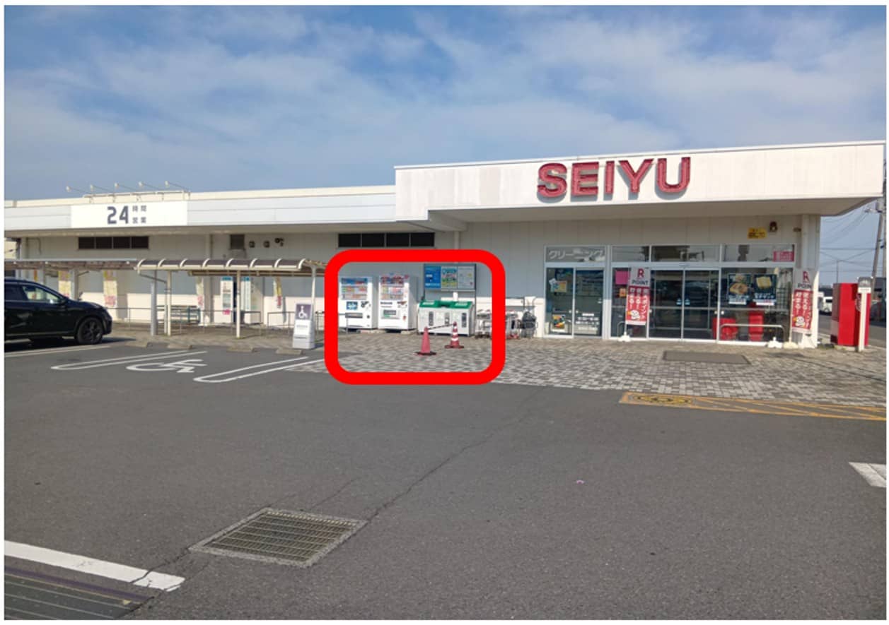 店頭入口横① (向かって左側) キッチンカー・移動販売や、たいやき・焼き鳥・クレープ など販売におすすめな屋外催事イベントスペース