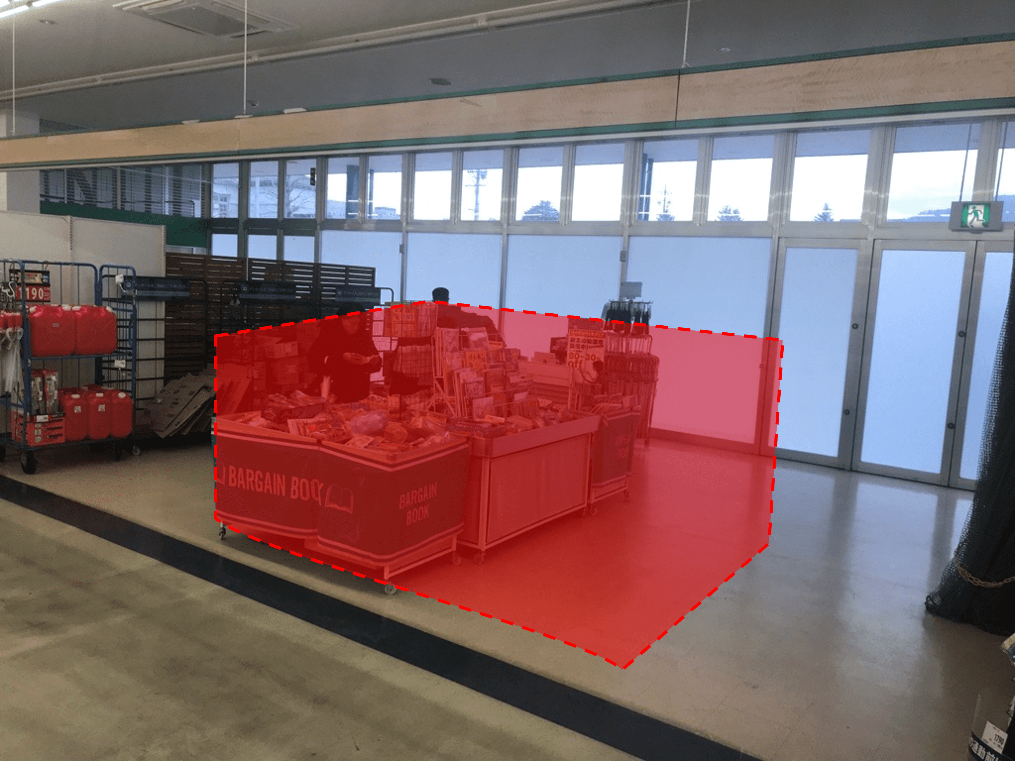 入口横テナント区画 プロモーション用途や物販、食物販のポップアップストアに最適なスーパー店内催事イベントスペース