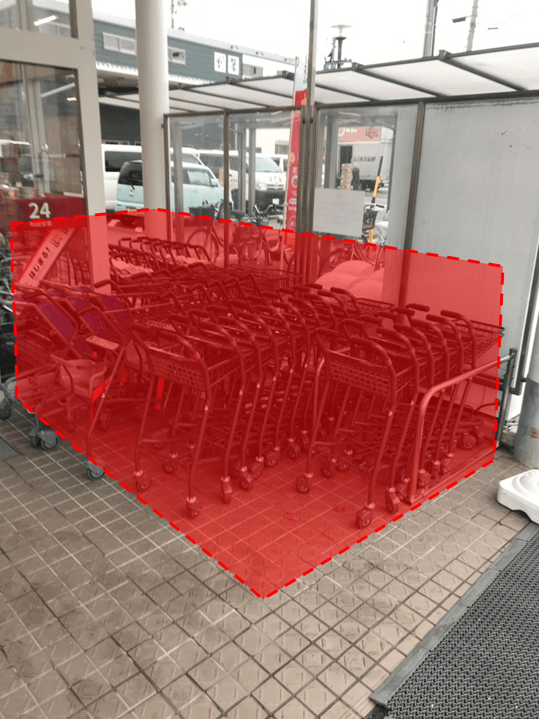 店頭(軒下) プロモーション用途や物販、食物販のポップアップストアに最適なスーパー屋外軒先の催事イベントスペース2