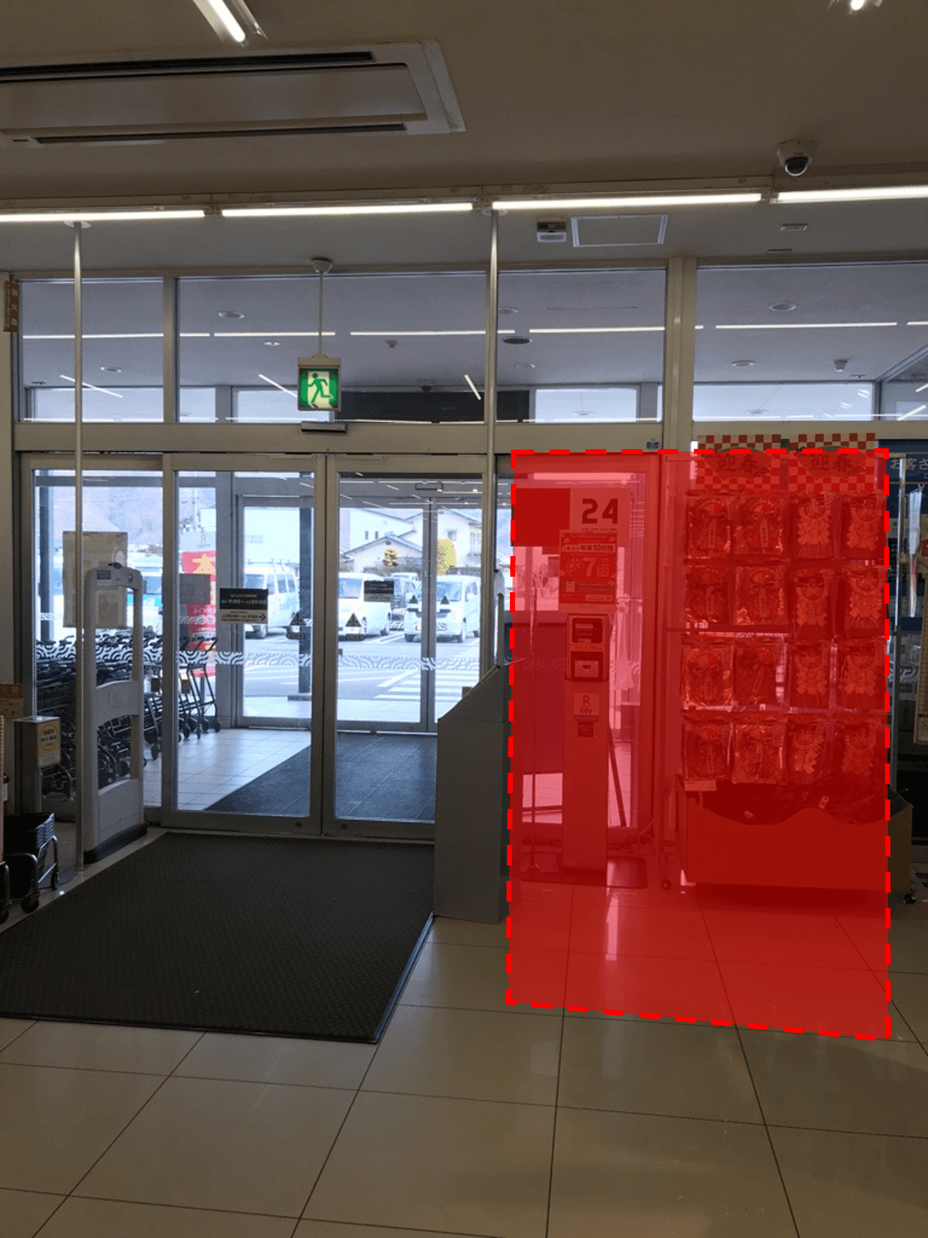 入口横 プロモーション用途や物販、食物販のポップアップストアに最適なスーパー店内催事イベントスペース